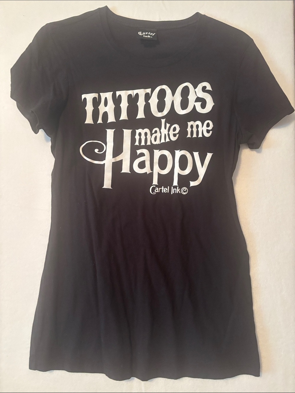 Cartel Ink black Tattoos Make Me Happy' Graphic Tee